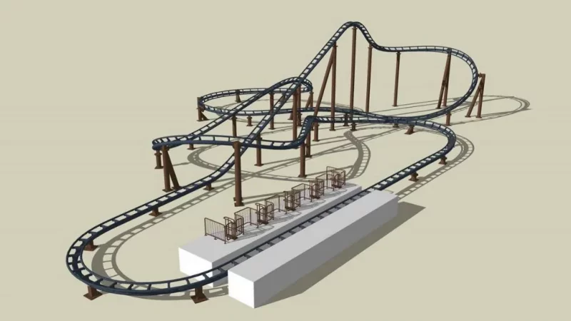 Ein Blick auf das Layout der neuen Achterbahn © Winnoland